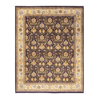 Mogul, One-of-a-Kind Hand-Knotted Area Rug in Purple, 8' 1" x 10' 4" For Sale