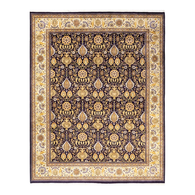 Mogul, One-of-a-Kind Hand-Knotted Area Rug in Purple, 8' 1" x 10' 4" For Sale