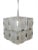Set of Five 1960s Original Box Cube Pendant Lights, Glass With Nickeled Clips For Sale - Image 11 of 12