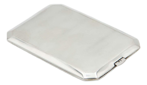 Brushed Silver Cigarette Case