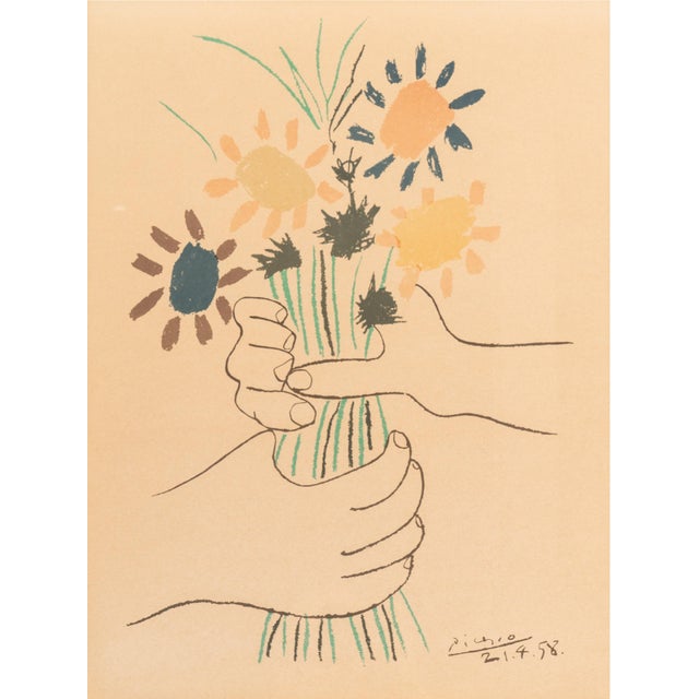 1980s After Pablo Picasso Lithograph, Framed For Sale