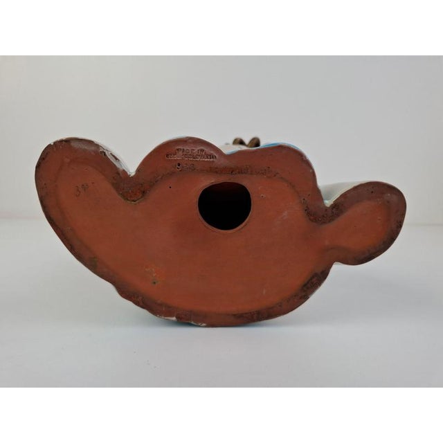 Art Deco Ceramic Bust of a Woman with Gilded Curled Hair, Czechoslovakia, 1930s For Sale - Image 6 of 18