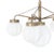 Gold Raw Brass and Glass Klyfta 6L Ceiling Lamp by Johan Carpner for Konsthantverk For Sale - Image 8 of 10