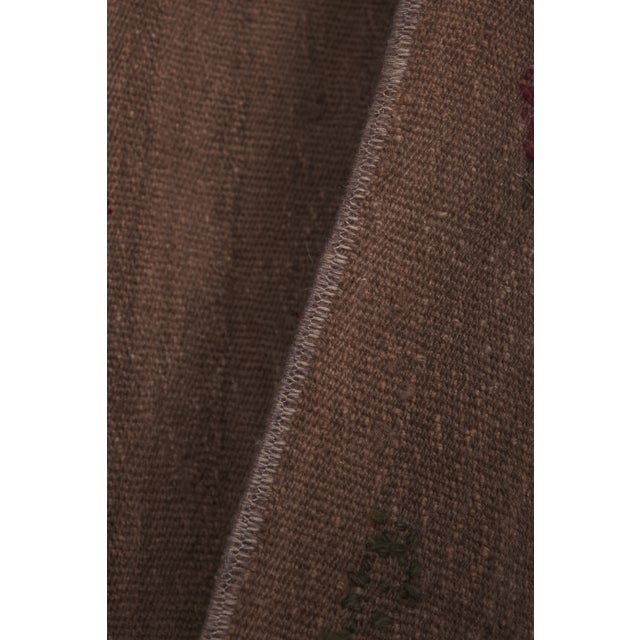 1970s Turkish Brown Kilim Runner 2'2'' X 16'4'' For Sale - Image 9 of 11