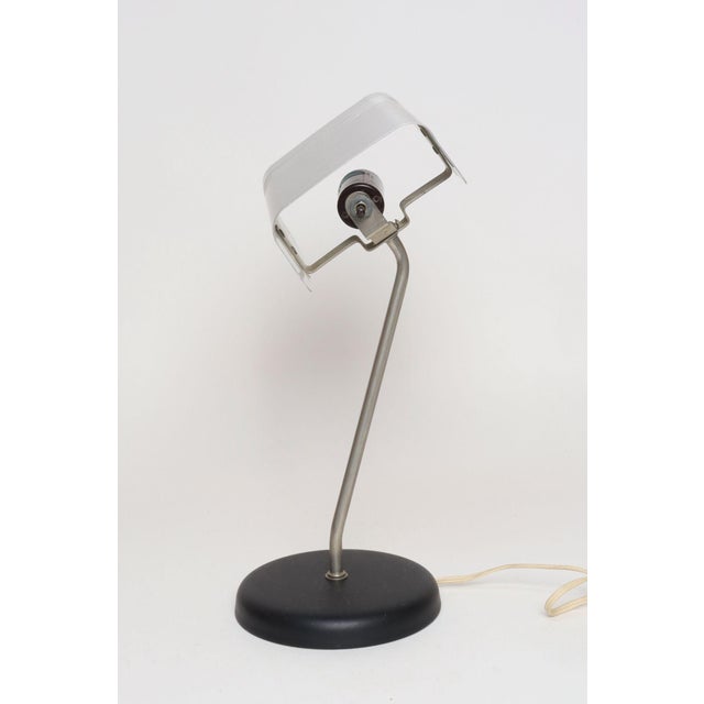 Metal Vintage Italian Aluminum Table Lamp With Swiveling Shade by Targetti Sankey For Sale - Image 7 of 18