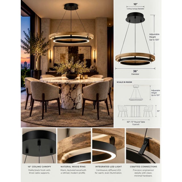 A striking balance of organic warmth and contemporary sophistication, the Grace Chandelier brings sculptural elegance to...