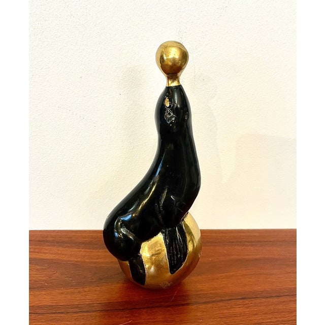 Hollywood Regency Vintage Brass Animal Sculpture attributed to APKO for SuperBrass, Netherlands, 1970s For Sale - Image 3 of 12
