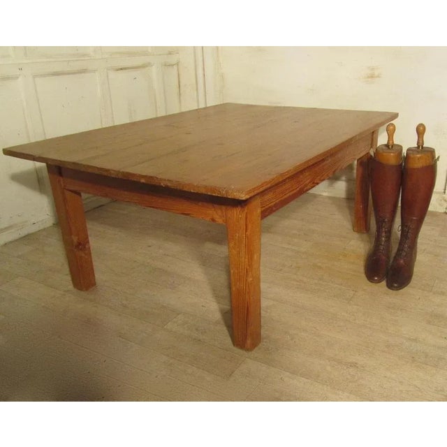 1960s Farmhouse Style Pine Coffee Table, 1960s For Sale - Image 5 of 8