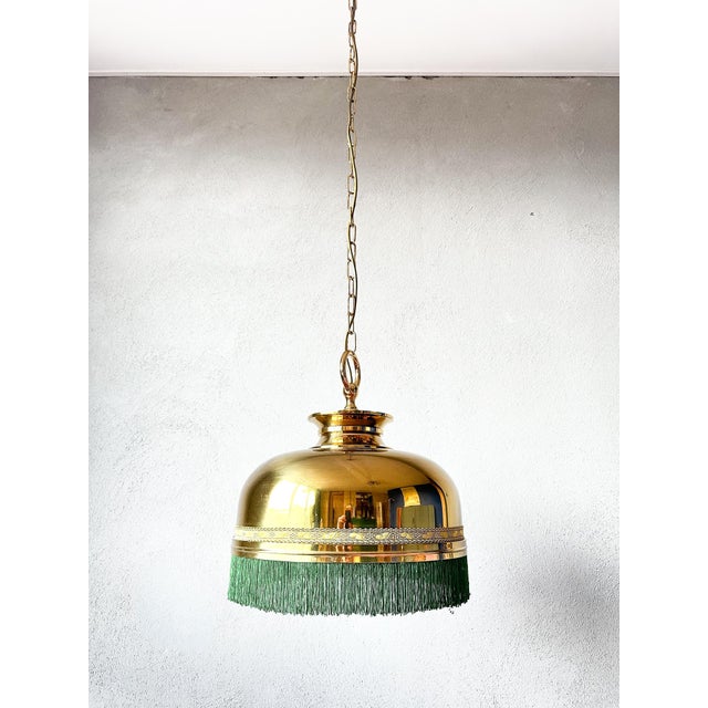 Gold Vintage Pendant Light, 1970s For Sale - Image 8 of 16