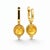 Vintage style citrine earrings silver, gold. Dangle citrine earrings. Cocktail earrings with citrine, Silver Gold-Plated...