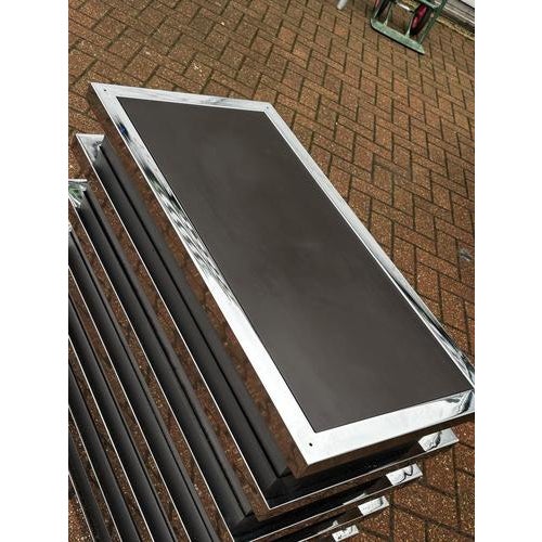 Gray Mid-Century Modern Circular Dining Table with Smoked Glass on Chrome Base, 1970s For Sale - Image 8 of 11