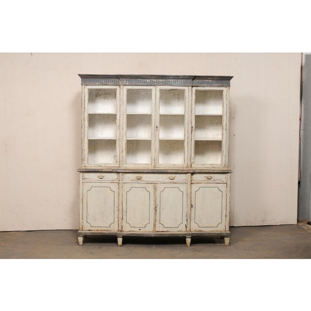A Tall French Antique Deux Corps Cabinet For Sale In Atlanta - Image 6 of 12