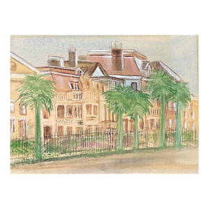 1986 South Battery Charleston South Carolina Watercolor by Sherry Palombo