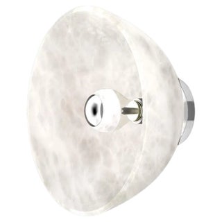 Apollo Shiny Silver Metal Wall Lamp by Alabastro Italiano For Sale