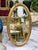 2000 - 2009 Oval Wall Mirror With Floral Center Detail & Gold Leaf Frame For Sale - Image 5 of 5