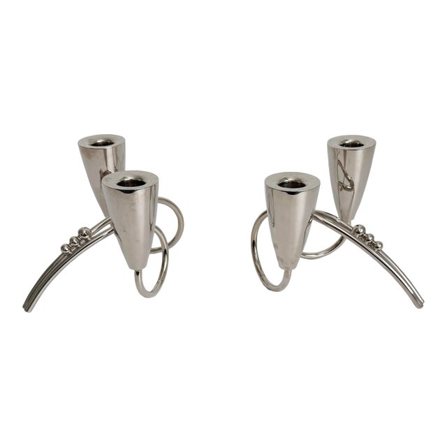 1940s Mexican Modernist Style Candlesticks - A Pair For Sale