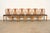 Mid-Century Modern Henredon Style Mid-Century Hollywood Regency Carved Walnut and Cane Dining Chairs, Set of Six For Sale - Image 3 of 15