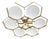 21st Century Hive Satin Brass Matte White Murano Flush Mount by Fabio LTD For Sale