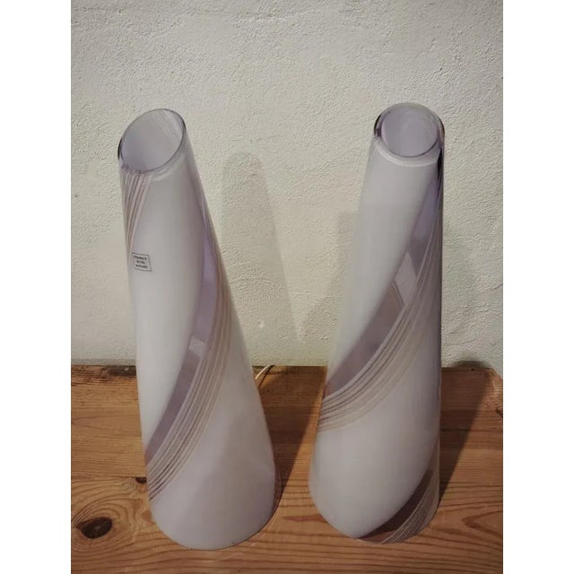 Murano Cone Table Lamps, 1970s, Set of 2 For Sale - Image 3 of 5