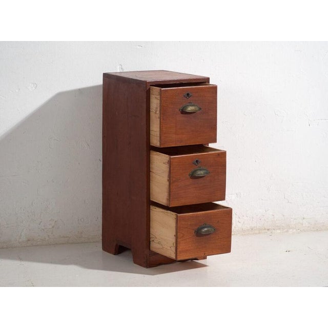 Small Antique Japanese File Cabinet For Sale - Image 3 of 11