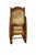 Antique Wooden Folding Rocking Chair with Floral Upholstery, 1920s For Sale - Image 4 of 6