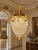 1980 French Louis XVI Gold Bronze Crystal Lanterns Pair For Sale - Image 4 of 12