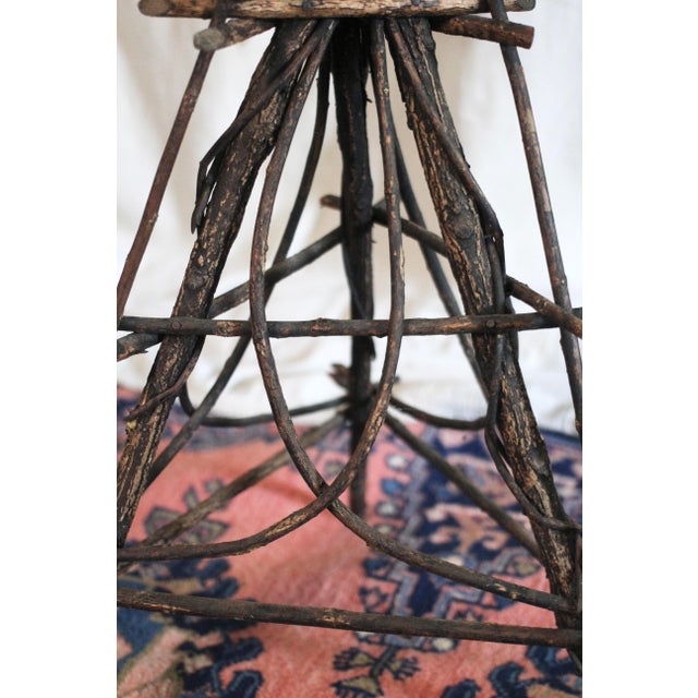 Wood Antique Looped Branch Adirondack Twig Table For Sale - Image 7 of 14