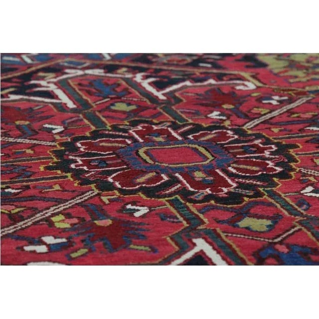 1960s Old Persian Heriz Area Rug 11’6″ X 14’9″ For Sale - Image 11 of 13