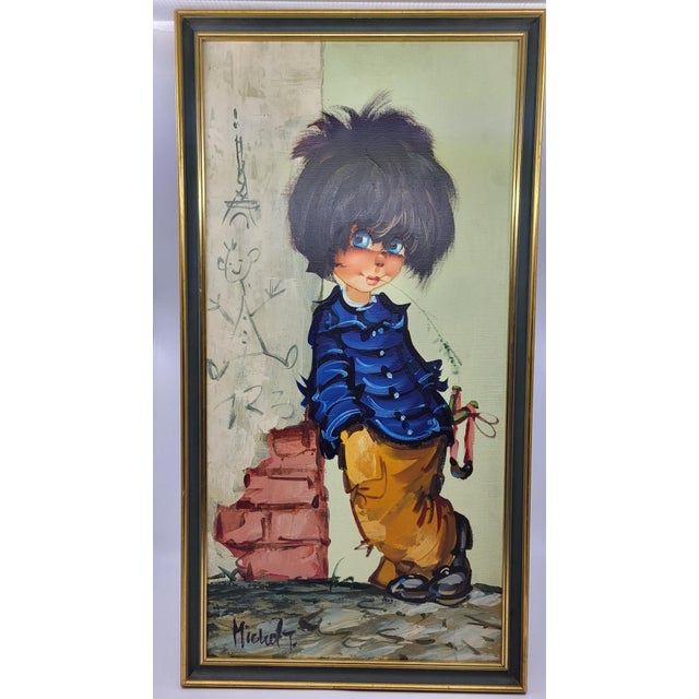 Michel Thomas, P'tits Poulbots (Little Poulbots), France, 1970, Oil on Canvas For Sale - Image 13 of 13