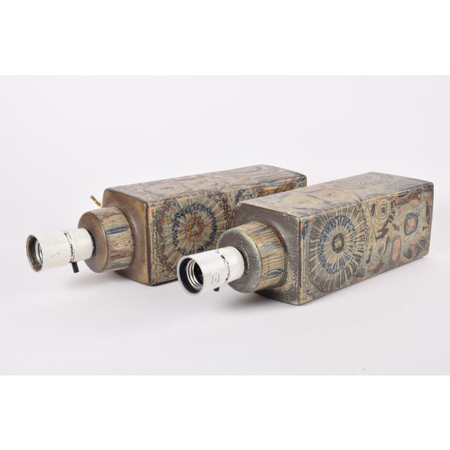Modern Danish Baca Table Lamps by Nils Thorsson for Royal Copenhagen, 1970s, Set of 2 For Sale - Image 9 of 13