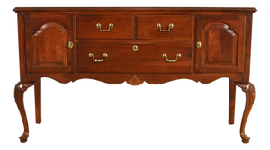 Ethan Allen Georgian Solid Cherry Wood Sideboard Credenza or Buffet