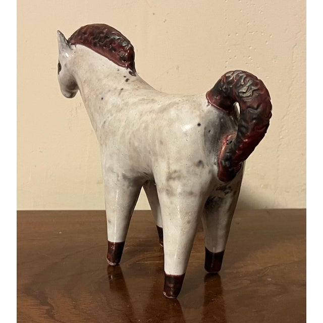 Italian Mid-Century Modern Pottery Horse Sculpture Circa 1960 For Sale - Image 9 of 12