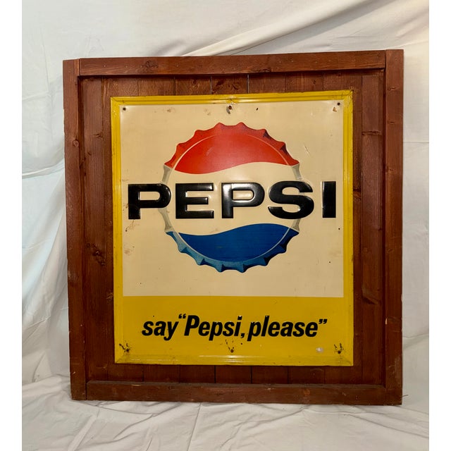 1940s Pepsi Cola Enamel Advertising Sign, 1940s For Sale - Image 5 of 13