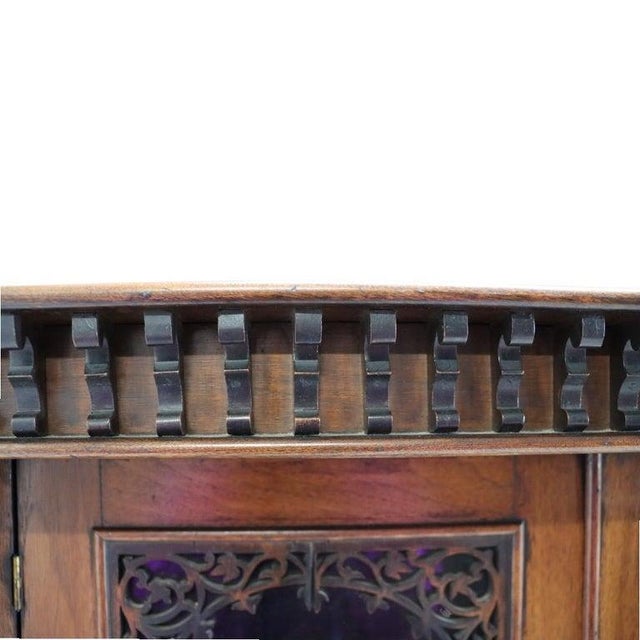 Prometheus Classical Carved Walnut & Figural Inlaid Bookcase C1890 For Sale - Image 16 of 18