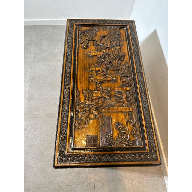Antique Oriental Wooden Chest For Sale - Image 3 of 7
