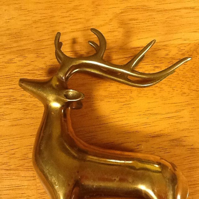 Vintage Brass Deer Stocking Holder Chairish