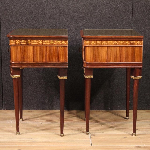 1960s Vintage Italian Bedside Tables, 1960s, Set of 2 For Sale - Image 5 of 12