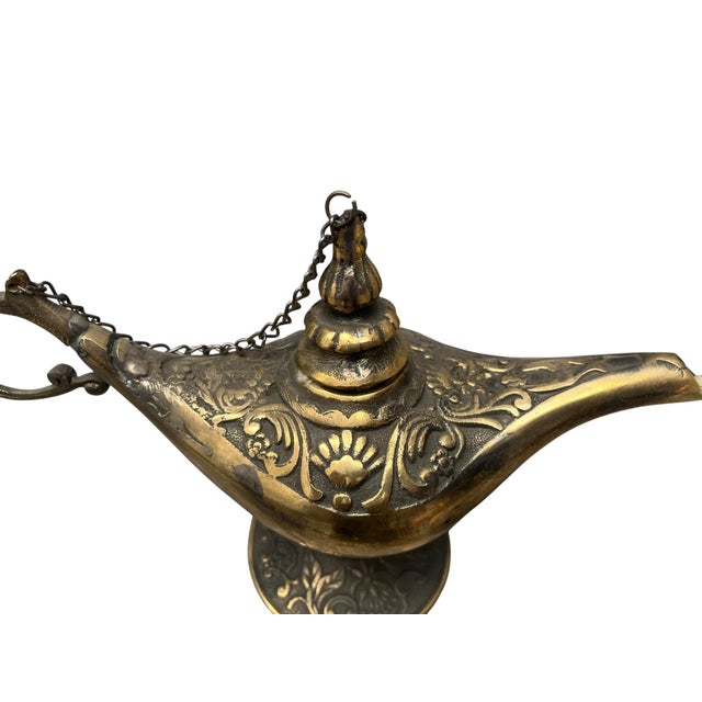 Rustic Genie Lamp with Chain Lid For Sale - Image 12 of 13