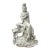 Chinese Handcrafted GuanYin Bodhisattva on Dragon White Porcelain Statue For Sale