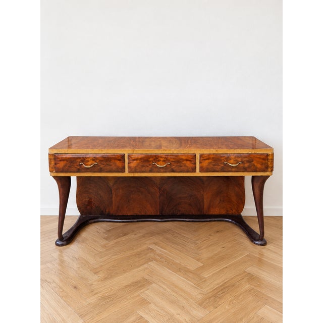 Vintage Art Deco Console Table in Briar Wood, 1930s For Sale - Image 10 of 10