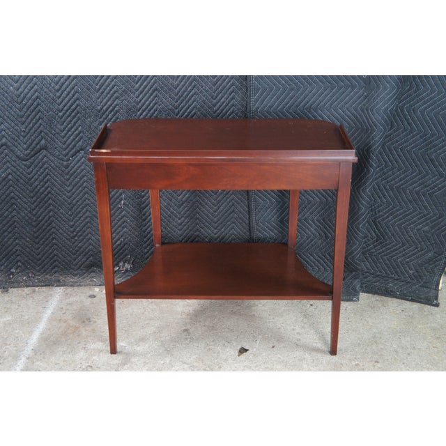 Mid 20th Century Mersman English Regency Style Mahogany Inlaid Console Entry Table For Sale - Image 11 of 12