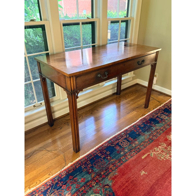 Grand Scale Antique Georgian Library Table For Sale - Image 14 of 17