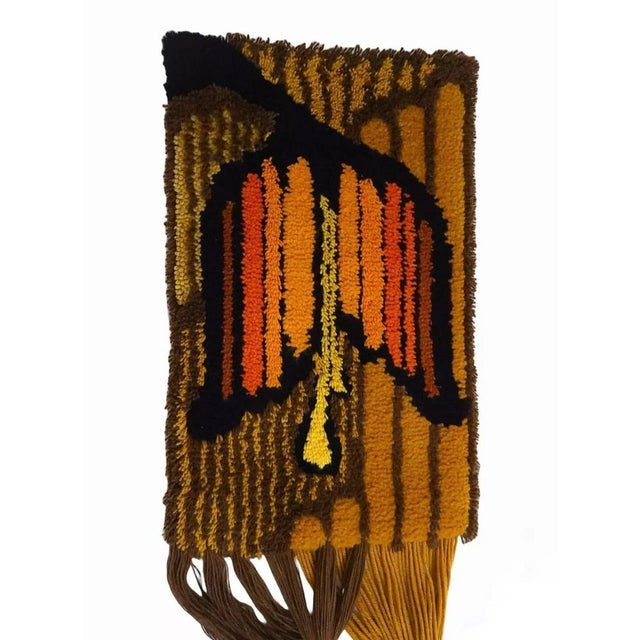 Vintage German Wool Wall Tapestry, 1970s, in Flawless conditions. Designed 1970 to 1979