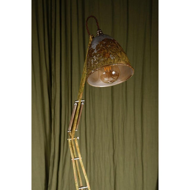 Model 1209 Anglepoise Trolley Floor Lamp in Original Scumble Paint by Herbert Terry, 1935 For Sale - Image 11 of 15