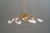 Rupert Nikoll " Tornado " chandelier vienna around 1960s acrylic glass shades At 2 white acrylic glass shades are burning...