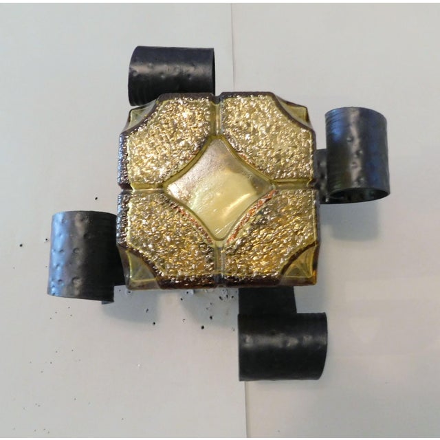20th Century Brutalist Murano Sconce For Sale - Image 4 of 9