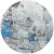 Contemporary Nicolette Mayer India Scene Cornflower Blue 16" Round Pebble Placemats, Set of 4 For Sale - Image 3 of 3