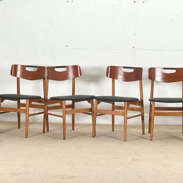 1960s Vintage Chairs in Oak by Bramin, 1960, Set of 6 For Sale - Image 5 of 6