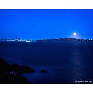 Moonrise Over San Francisco - Photo by John Vias For Sale