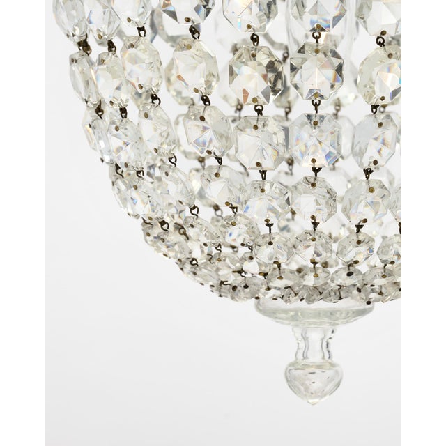 Art Deco Antique French Baccarat Crystal Pendant Chandelier - a Pair For Sale - Image 3 of 9